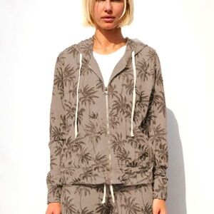 Sundry Palm Tree All Over Print Zip Hoodie Jacket Size XL (4)